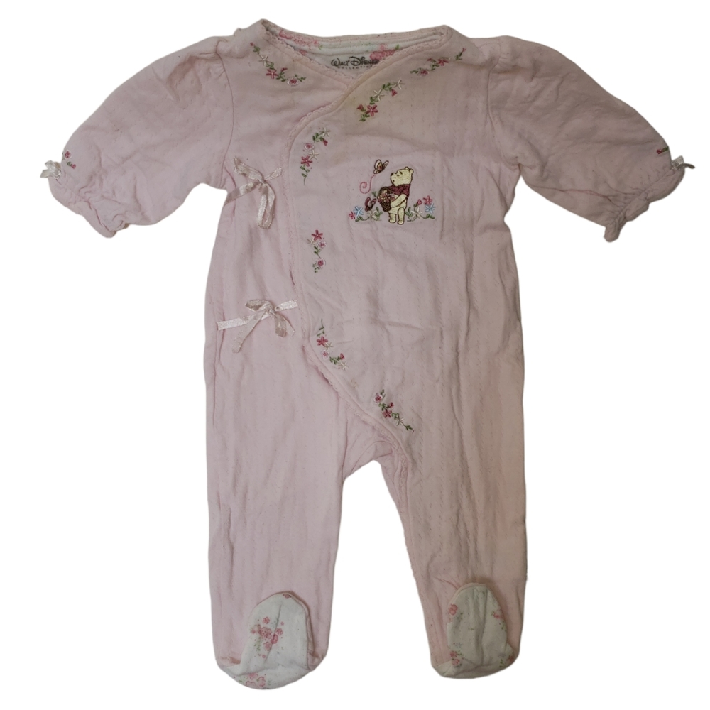 Walt Disney Collections Embroidered Winnie the Pooh Footed Pajamas